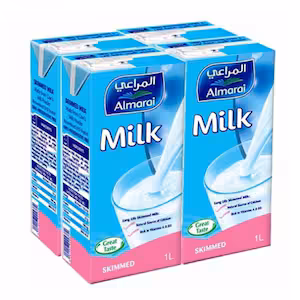المراعي حليب خالي الدسم 1 لتر 4 حبات product thumbnail 3