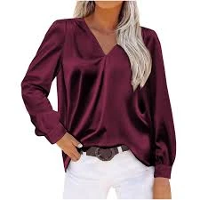 بلوزة ساتان نسائية product thumbnail 2