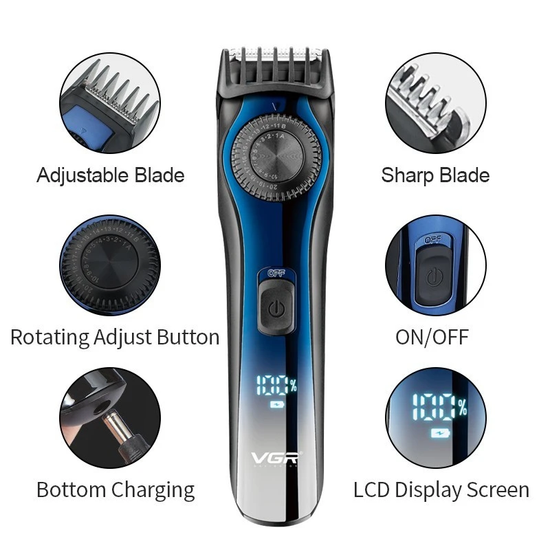VGR V-080 Zero Adjustable Professional Rechargeable Hair trimmer product thumbnail 13