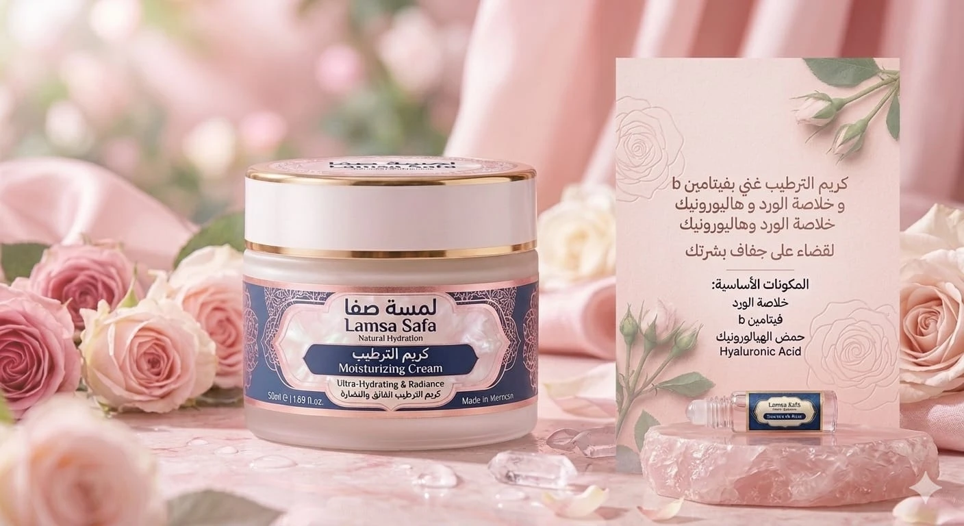 كريم لامسات صفا المرطب بالورد وحمض الهيالورونيك product thumbnail 3