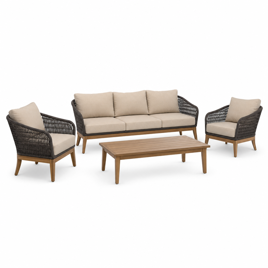 Hampton Bay Outdoor Sofa Set 4‑Piece