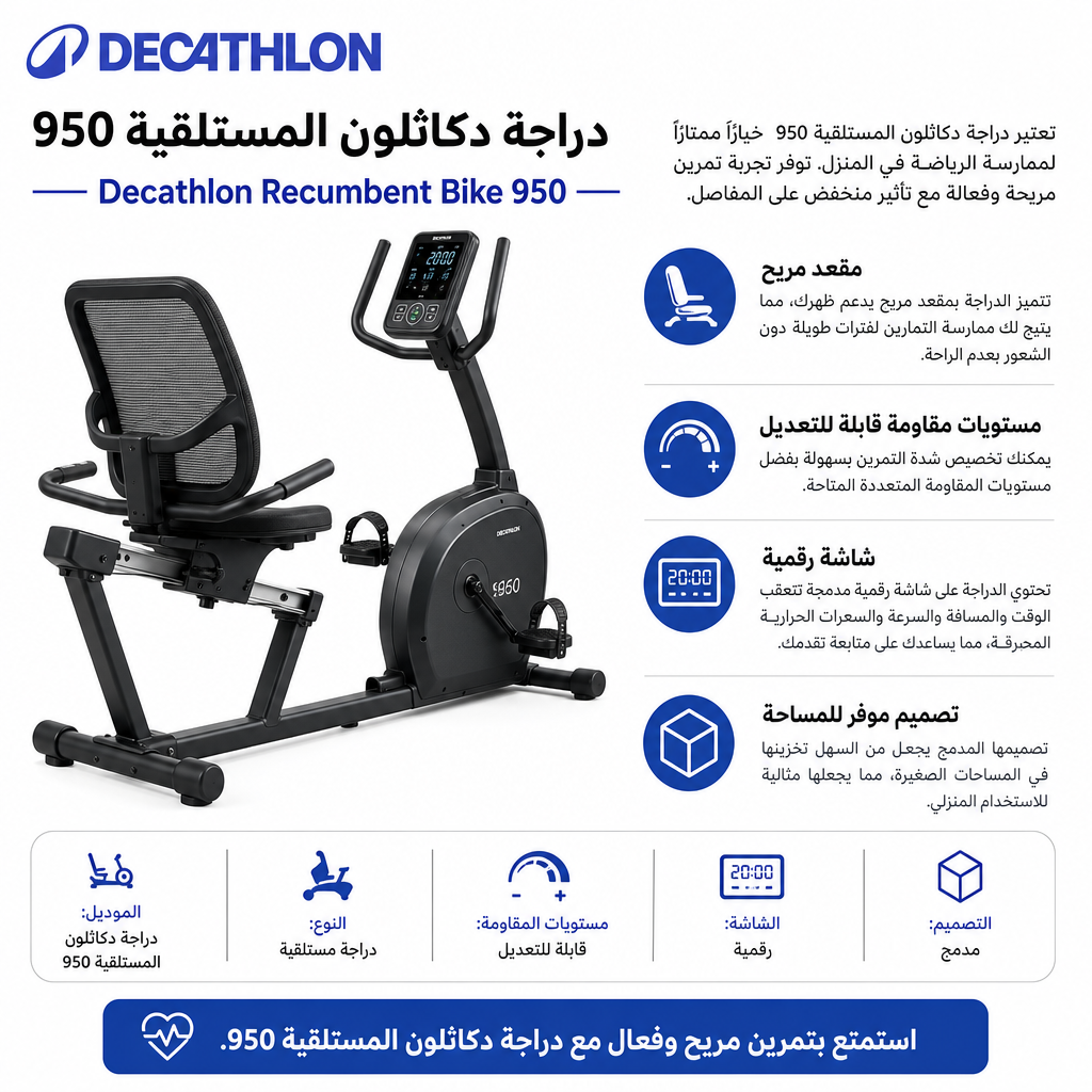 Decathlon Recumbent Bike 950