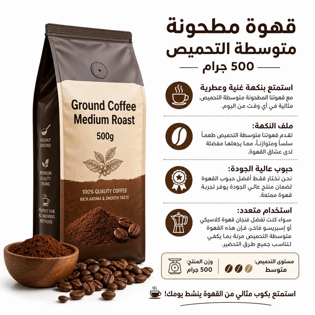Ground Coffee Medium Roast 500g