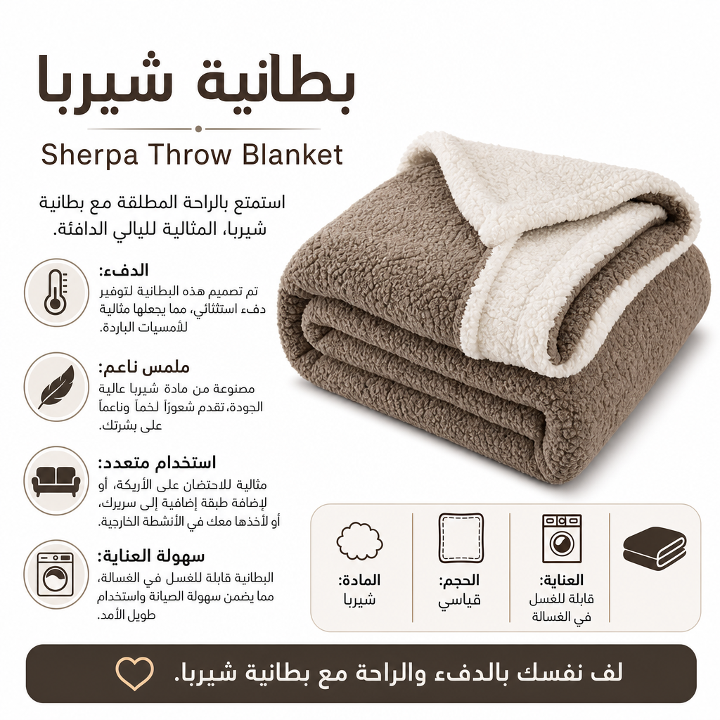 Sherpa Throw Blanket