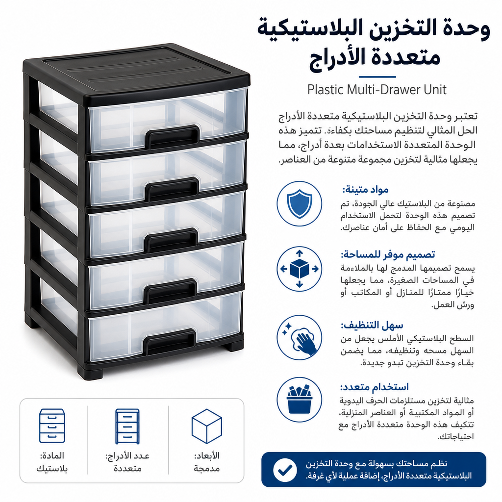 Plastic Multi-Drawer Unit