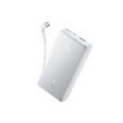 Anker Zolo Power Bank (20K, 22.5W, Built-In USB-C Cable) White