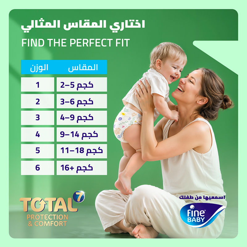 Fine Baby Total 7 Diapers, Size 6, Junior 76+kg, 72 Diapers, Super Saving Box product thumbnail 2