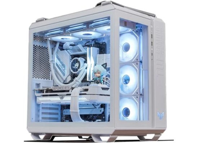 ASUS TUF GT502 Plus Dual Chamber Design Independent Cooling Zones for The CPU & GPU w/ Pre-installed 4 ARGB Fans - White product thumbnail 2