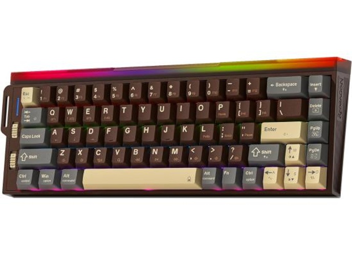 Redragon K752 Wireless Mechanical Keyboard, 60% Gasket Mount Gaming Keyboard with RGB Backlit, Creamy Sound, Tri-Mode 2.4GHz/BT5.0, Hot-Swappable, PBT Keycaps for PC/Mac Gamer product thumbnail 2