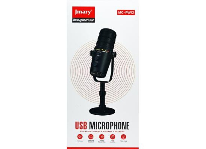 JMARY MC-PW12 USB Mic 360 Degree Rotating Zero Latency Mute Function Cardioid Desktop Microphone product thumbnail 2