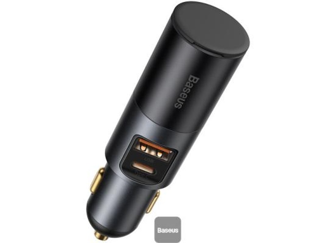 Baseus Share Together Fast Charge Car Charger with Cigarette Lighter Expansion Port U+C 120W - Black product thumbnail 2