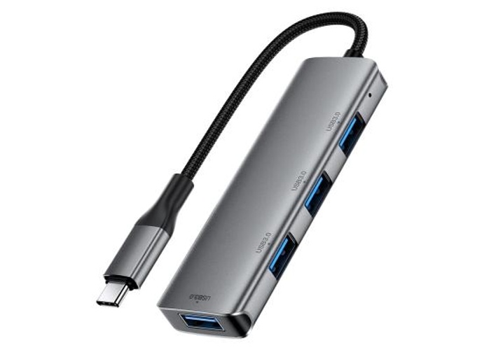 ACEFAST J15 4 in 1 USB-C Hub 5Gbps High Speed Data Transfer USB 3.0 Docking Station Plug and Play - Gray product thumbnail 2