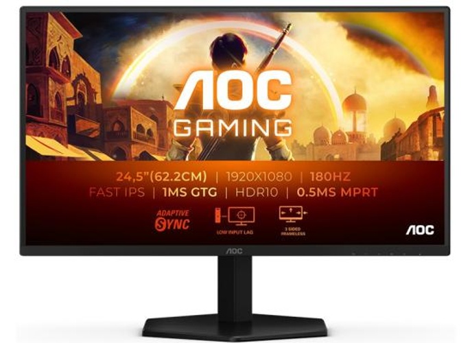 AOC 25G42E Gaming 25" Fast IPS Full HD 180Hz up to 0.5ms HDR 10 sRGB 125% Adaptive-Sync w/ HDMI 2.0 & DisplayPort product thumbnail 2