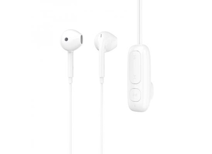 WiWU BE313 Bluetooth Wired Earphone with strong Magnetic Clamp Sports Earbuds Stereo Sound HiFi Wired Headphone with Mic Up to 11 Hours - White product thumbnail 2
