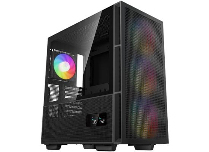Deepcool CH560 Digital Mid Tower High Air Flow w/ 3x140mm + 1x120mm ARGB Fans Real-time Dual Status Digital Display - Black product thumbnail 2