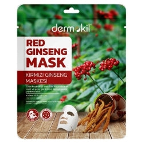 Dermokil Red Ginseng Sheet Mask - Revitalizing Face Treatment