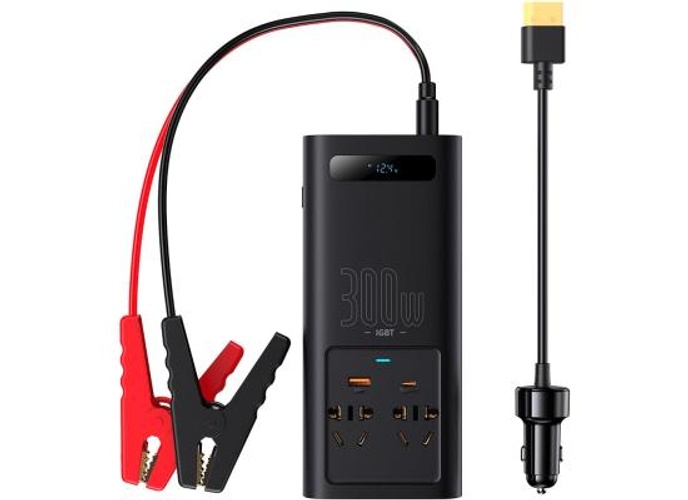 Baseus Car Power Inverter 300W DC 12V/24V To AC 220V Pure Sine Wave Converter Inverters USB Type C Charger Adapter Inverter (CN/EU) product thumbnail 2