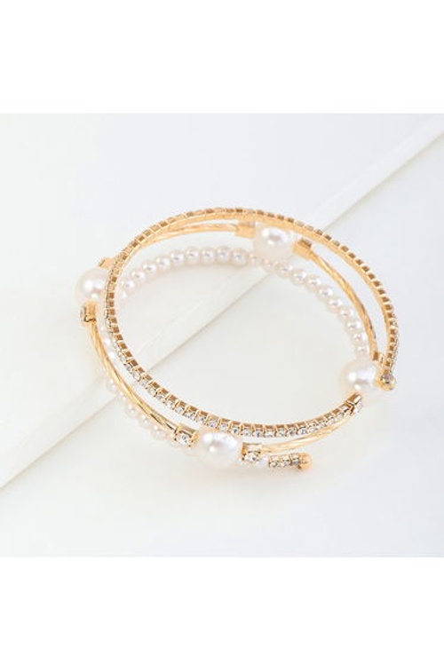 Embellished Faux Pearl Bangle product thumbnail 4