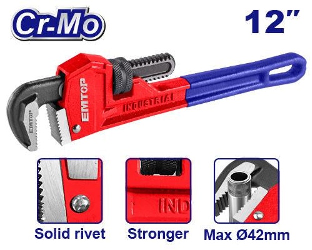 EMTOP EPWH1201 12" Pipe Wrench