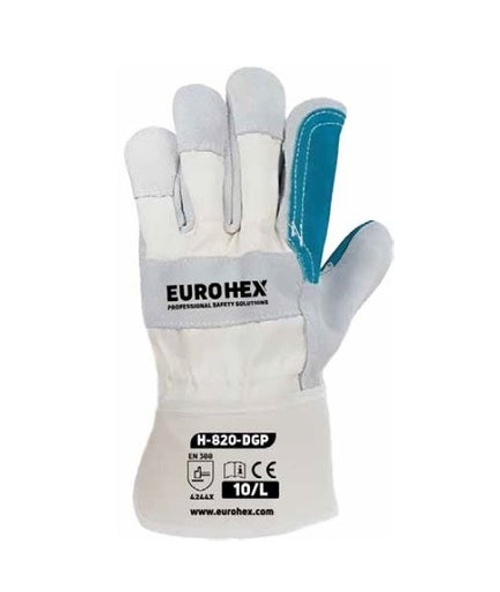 Rigger Working Gloves From Eurohex Durable Cow Split Leather | H820DGP