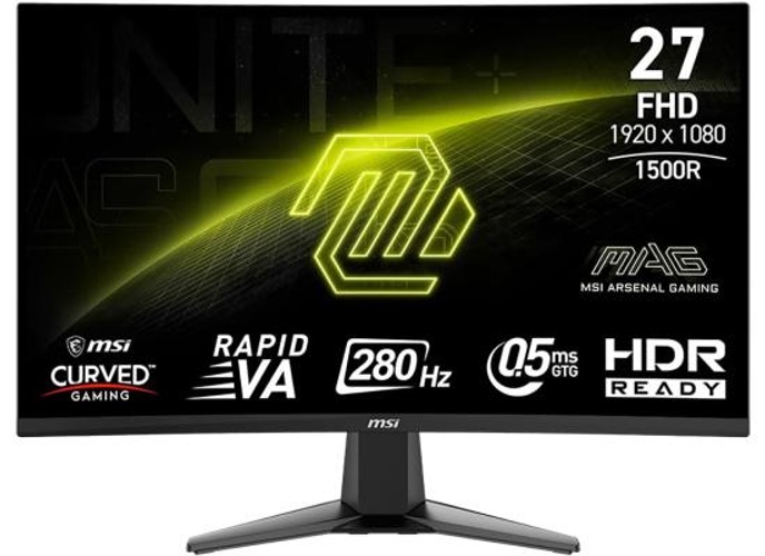 MSI MAG 276CXF 27" Curved 1500R 280Hz 0.5ms HDR Ready 102% sRGB 1.07 Billion Color Adaptive-Sync Support 120Hz For PS5 & XBox product thumbnail 2