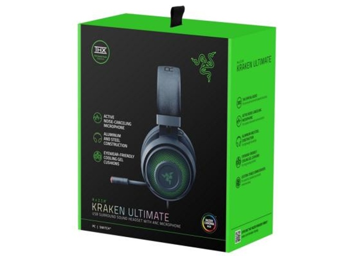 Razer Kraken Ultimate USB Gaming Headset (Gaming Headphones for PC, PS4 and Switch Dock with Surround Sound, ANC Microphone and RGB Chroma) product thumbnail 2