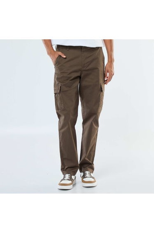 Straight-cut multi-pocket trousers BROWN product thumbnail 2