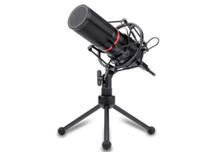 Redragon BLAZAR GM300 Gaming Stream Microphone , -45±3dB Sensitivity, ≤2.2kΩ Impedance, 20Hz-20kHz, Custom Circle LED Color, 16mm Big Condenser, Tripod Stand & Windscreen Included product thumbnail 2