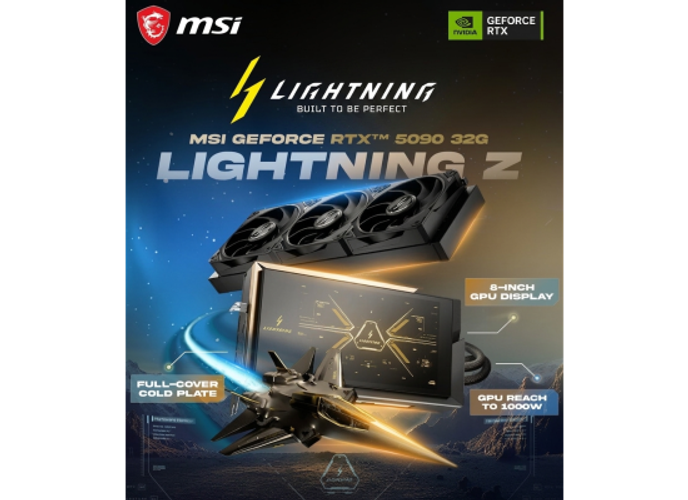 MSI GeForce RTX 5090 LIGHTNING Z Graphics Card, 32GB GDDR7 512-Bit Memory, 2730 MHz Boost Clock, 28 Gbps Memory Speed, 21760 CUDA Cores, PCI Express Gen 5 product thumbnail 2