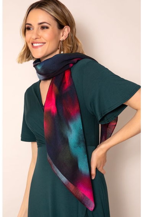 Leoni Silk Wool Scarf (Moonlit Florals) product thumbnail 3