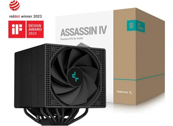 DeepCool Assassin IV Premium Air Cooler 7 Heat Pipes Dual-Tower 1700RPM 140/120mm FDB Fans PWM 100% 280w TDP For Intel & AMD , Black product thumbnail 2