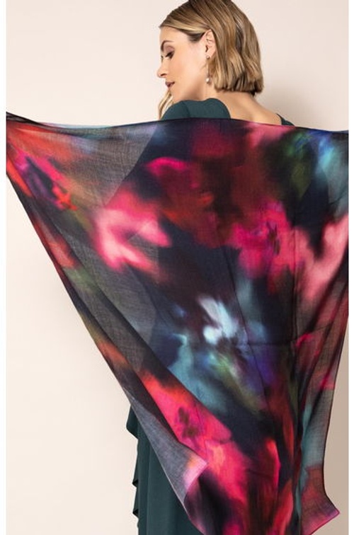 Leoni Silk Wool Scarf (Moonlit Florals) product thumbnail 2