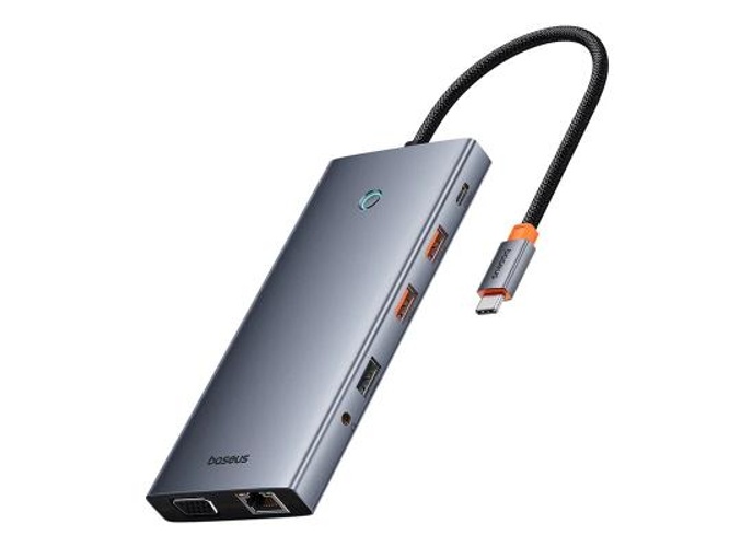 Baseus PortalJoy Series 13-Port HUB（Type-C to HDMI4K@60Hz*2+DP4K@120Hz*1+VGA*1+USB3.1*2+Type- C3.1*1+USB2.0*1+PD*1+RJ45*1+SD/TF*1+3.5mm*1) - Space Grey product thumbnail 2