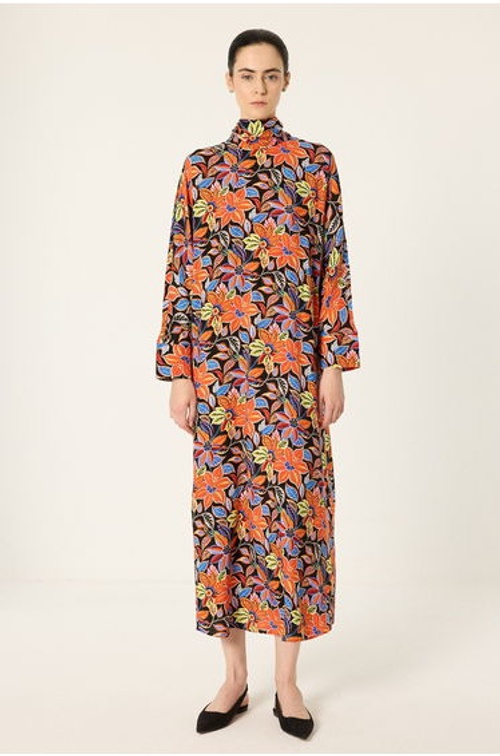 PATTERNED VISCOSE DRESS