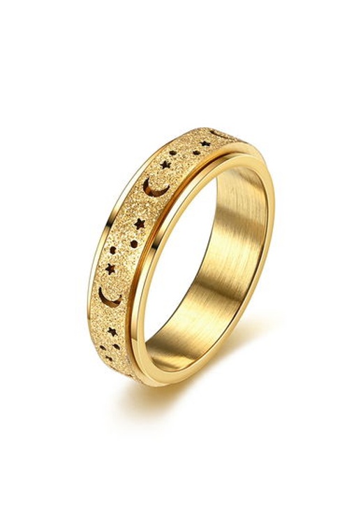 Star and Moon Stainless Steel Ring product thumbnail 4