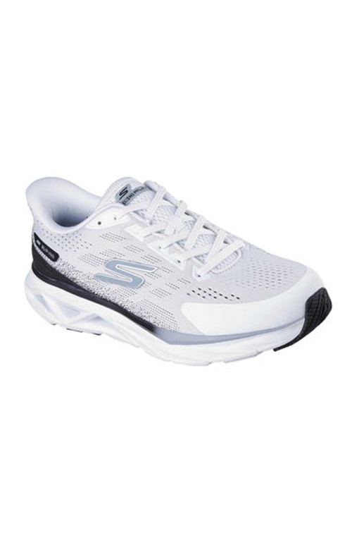 Skechers Mens Glide step Vortex Trainers - White/Black