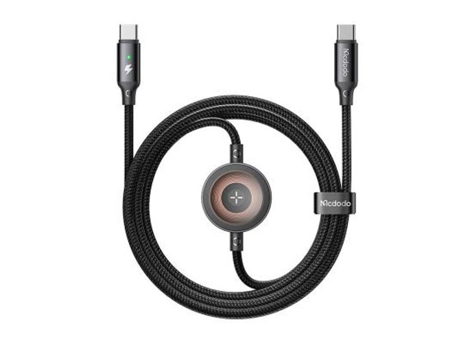 Mcdodo CA-2580 2-in-1 USB-C cable + Apple Watch charger, 60W, 1.5m - Black product thumbnail 2