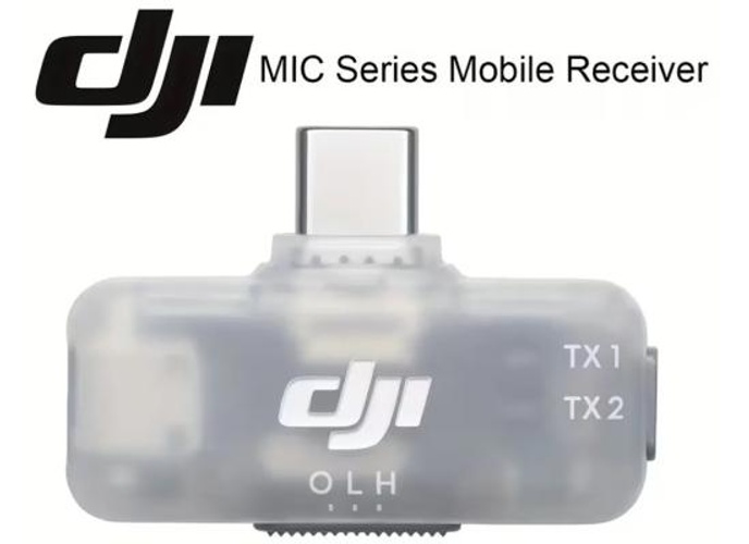 DJI Mic Series Mobile Receiver 2.4 GHz Wireless, Bluetooth 5.3 USB-C Noise Cancellation Mode For DJI Mic Mini, Mic 2 & Mic 3 Systems product thumbnail 2