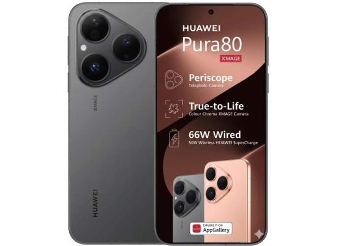 HUAWEI Pura 80 – 120Hz LTPO OLED Display, 50MP OIS Triple Camera, 12GB RAM, 256GB Storage, 5170mAh Battery , Frosted Black product thumbnail 2