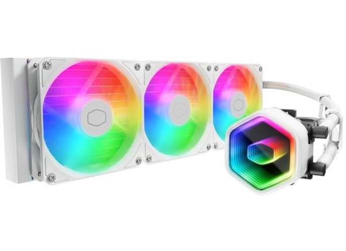 Cooler Master 360 Core II Liquid CPU AIO Cooler – 360mm Radiator, 3X ARGB PWM Fans, Infinity Mirror Dual-Chamber Pump, Quiet Cooling & Easy Installation, AMD AM5/AM4 & Intel LGA 1851/1700, White product thumbnail 2