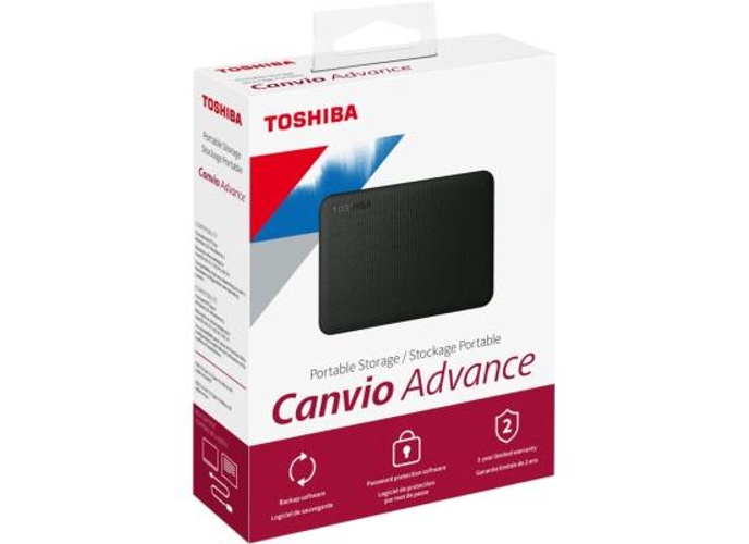 Toshiba Canvio Advance 1TB Portable External Hard Drive USB 3.0 Automatic backup & Password Protection - Black product thumbnail 2