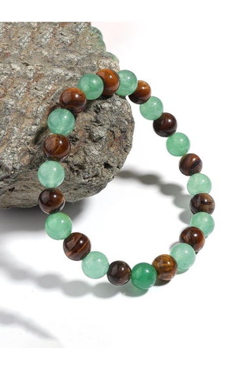 Jade and Tiger Eye Beaded Bracelet product thumbnail 2