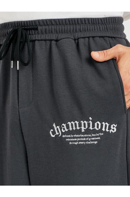 Oversize Open Hem Embroidered Joggers product thumbnail 3