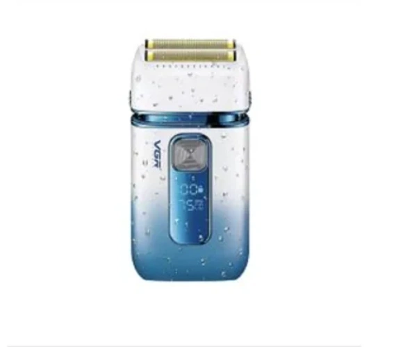 ماكينة حلاقة شحن VGR (Foil Shaver) تيتانيوم سرعتين وشاشة