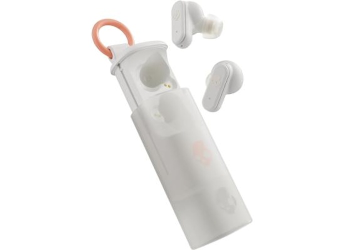 Skullcandy Dime Evo Wireless Earbuds, Bluetooth Headphones, Noise Isolating Fit, Up to 36 Hours Battery, Microphone for iPhone Android, Easy Carry with Clip-Anywhere Case - Bone product thumbnail 2