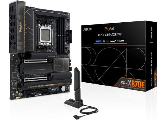 ASUS ProArt X870E-Creator WIFI AM5 ATX AMD X870E Chipset, 4x DDR5 DIMM Slots, 192GB Max Memory, 4x M.2 PCIe Slots, 2x PCIe 5.0 x16 Slots, Bluetooth v5.4 product thumbnail 2