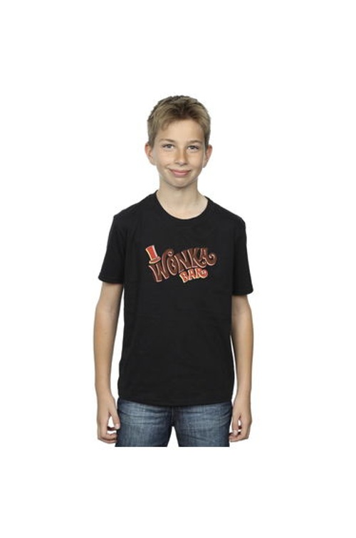 Willy Wonka Boys Bar Logo T-Shirt - Black product thumbnail 2