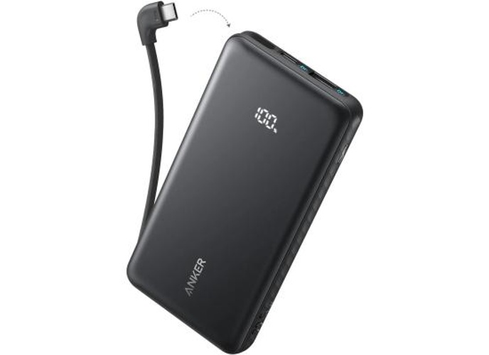 Anker Zolo Powerbank 10000mAh 22.5W Fast Charging Power Bank with Built-in USB-C Cable - Black Color product thumbnail 2