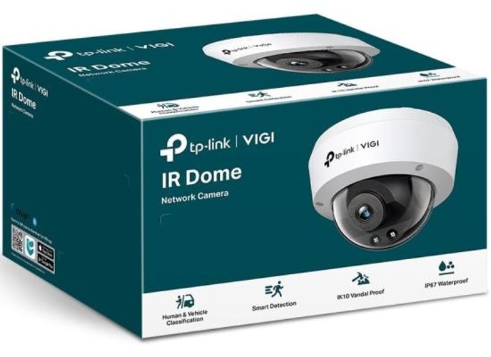 TP-Link VIGI C240I 4MP IR Dome Network Camera Human & Vehicle Classification IK10 Vandal-Proof & IP67 Waterproof H.265+ POE product thumbnail 2