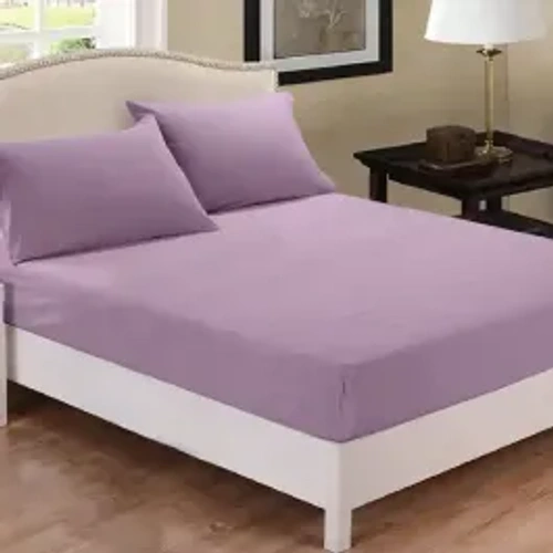 Fieldcrest Plain Fitted Sheet Set - 100% Cotton - 220 Thread Count - Plum (Available in sizes) product thumbnail 2